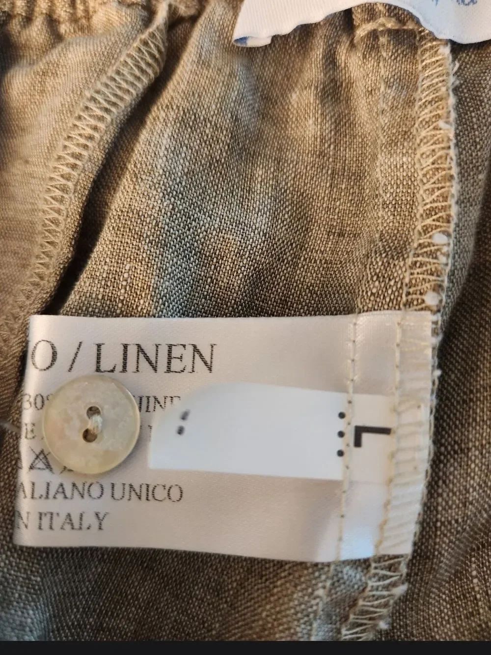 Sartoria Saracena Made in Italy 100% Linen 2-Piece Tunic & Cropped Pant Set - Picture 15 of 16